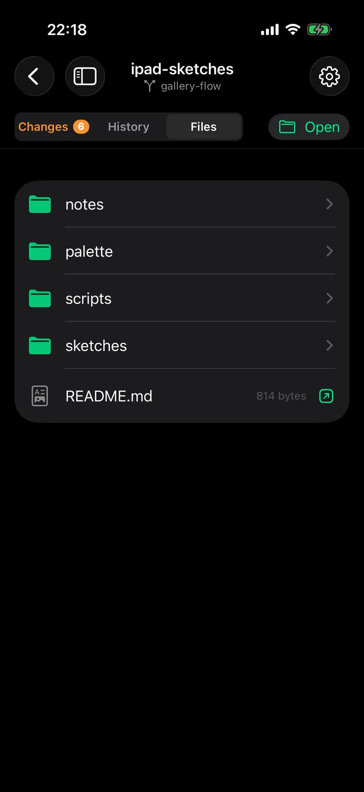 iPhone Files tab listing the same folders.